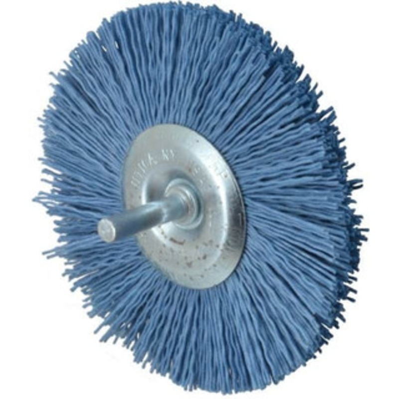 Value Collection 4 OD, 1/4 Shank Diam, Crimped Nylon Wheel Brush 1/4 Face Width, 5/16 Trim Length, 4,500 RPM 3810006555-1 – 82410309