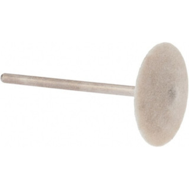 Value Collection 7/8 Diam 3/32 Shank Diam Hard Density Knife Edge Wheel Shaped Mounted Bob 1/4 Head Length, 2 Shank Length, Wool Felt 516103 – 91067710