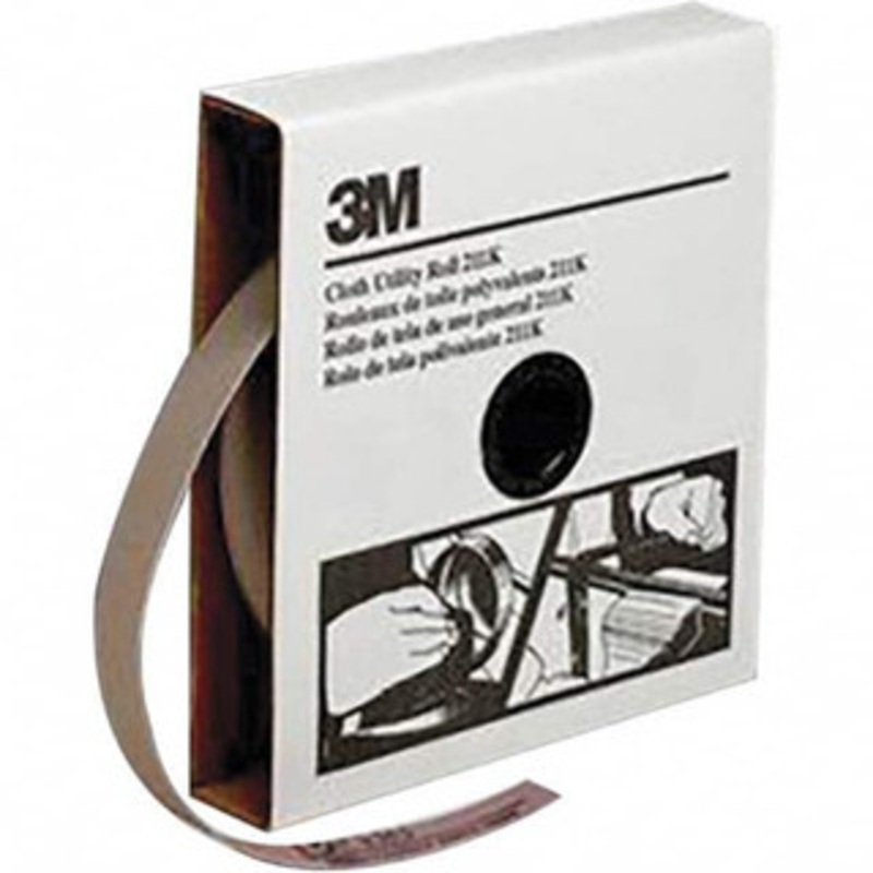 3M 1 x 50 Yd 220 Grit Aluminum Oxide Shop Roll Very Fine Grade, J Weighted Cloth Backing 7000118343 – 01653682