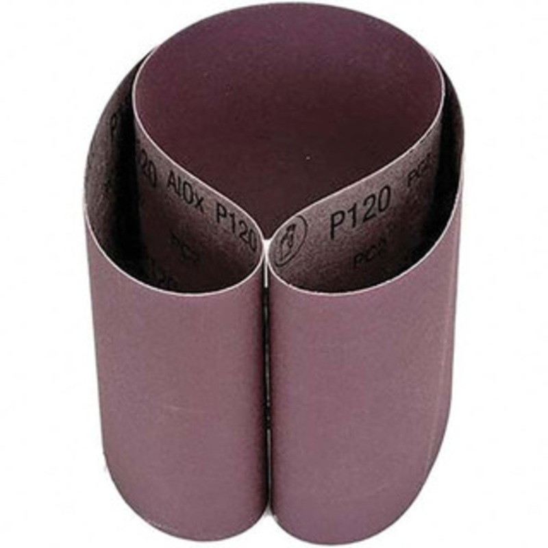 3M 6 Wide x 48 OAL, 120 Grit, Aluminum Oxide Abrasive Belt Aluminum Oxide, Fine, Coated, X Weighted Cloth Backing, Series 241D 07891040104567 – 01875905