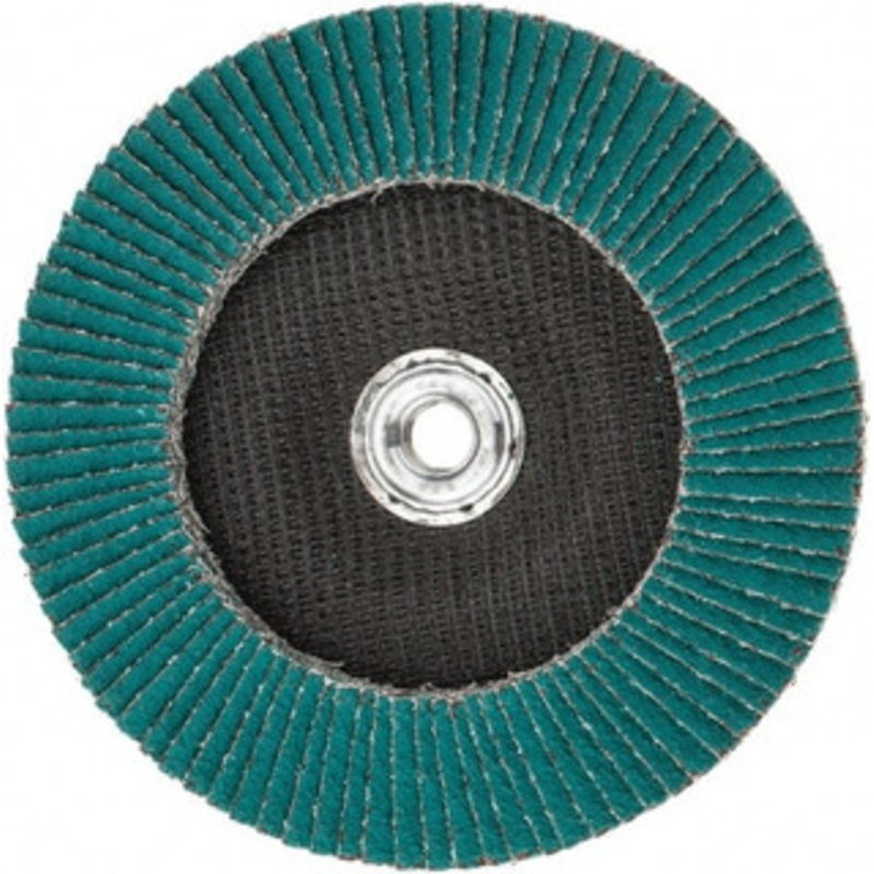 3M 7 36 Grit 5/8-11 Center Hole Type 29 Zirconia Alumina Flap Disc Very Coarse Grade, Coated, Arbor Attachment, Cloth Backing, 8,600 RPM 7010363157 – 71370100