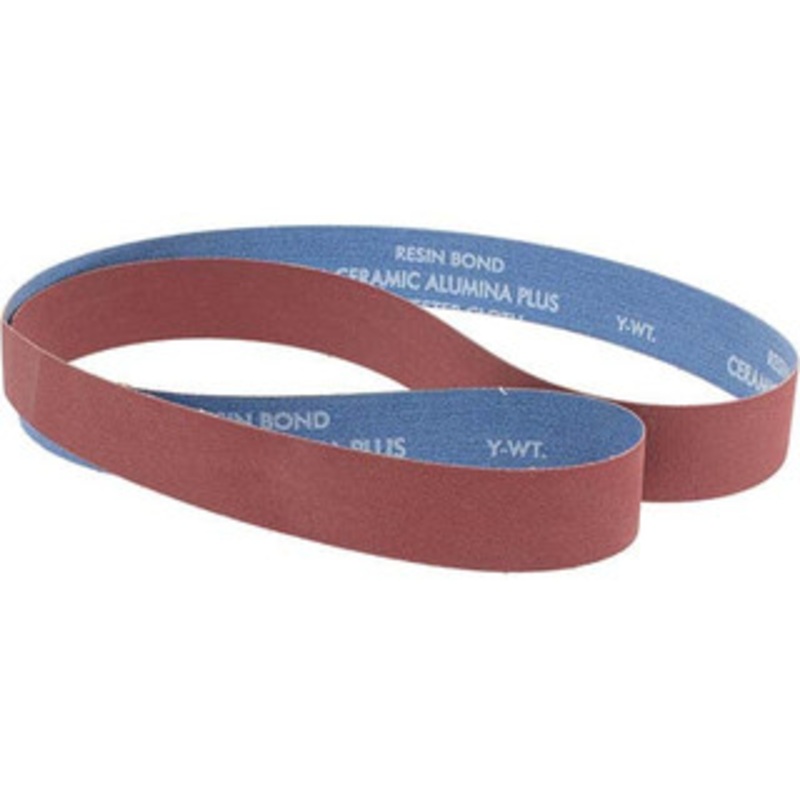 Norton 1-1/2 Wide x 60 OAL, 120 Grit, Ceramic Abrasive Belt Ceramic, Fine, Coated, Y Weighted Cloth Backing, Series R981 78072763560 – 82111188