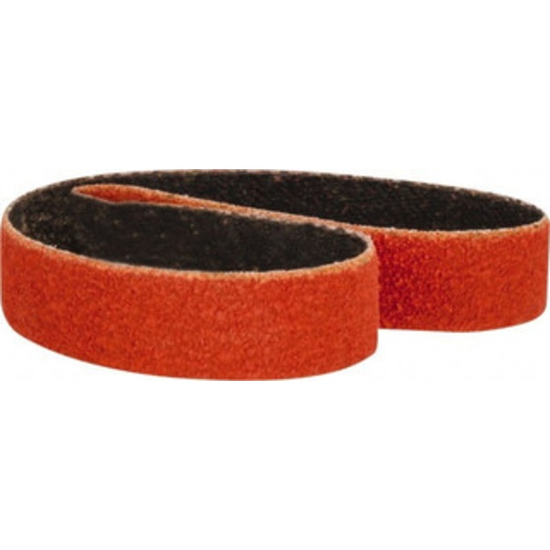 Norton 1/2 Wide x 12 OAL, 80 Grit, Ceramic Abrasive Belt Ceramic, Medium, Coated, Y Weighted Cloth Backing, Series R980 69957398020 – 83834002