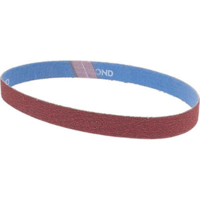 Norton 3/4 Wide x 20-1/2 OAL, 60 Grit, Ceramic Abrasive Belt Ceramic, Medium, Coated, Y Weighted Cloth Backing, Series R981 78072718715 – 05222062