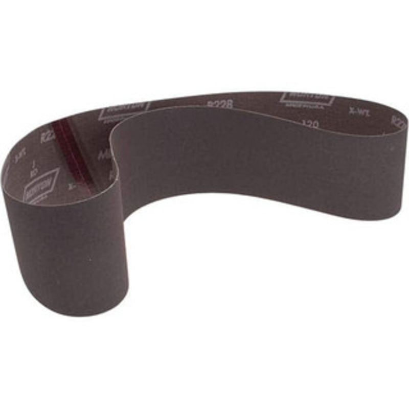 Norton 4 Wide x 48 OAL, 120 Grit, Aluminum Oxide Abrasive Belt Aluminum Oxide, Fine, Coated, Series R228 78072766417 – 82114687