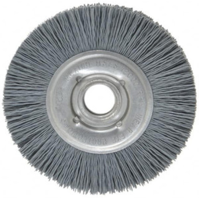 Osborn 4 OD, 5/8 Arbor Hole, Crimped Nylon Wheel Brush 5/8 Face Width, 3/4 Trim Length, 12,000 RPM 0002240700 – 06080972
