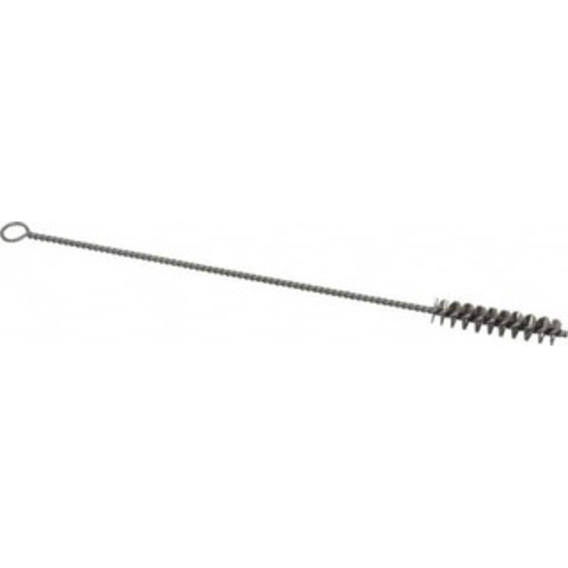PRO-SOURCE 1-1/2 Long x 5/16 Diam Stainless Steel Twisted Wire Bristle Brush Single Spiral, 7 OAL, 0.006 Wire Diam, 0.085 Shank Diam 05038 – 03715869