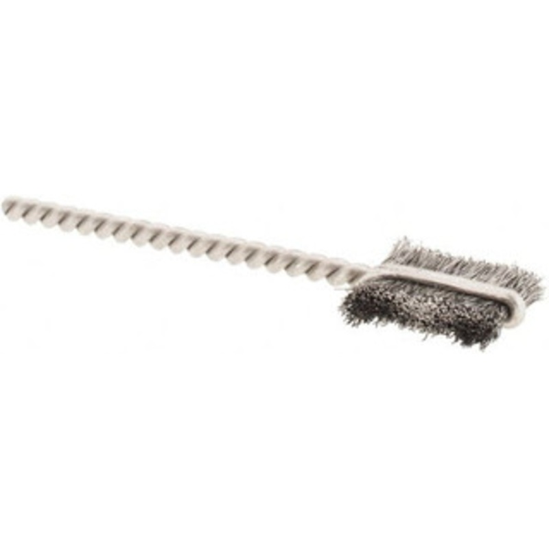 Weiler Abrasives 3/8 Diam Flat Steel Tube Brush Single Spiral, 0.005 Filament Diam, 9/16 Brush Length, 3/8 OAL, 3/32 Diam Stainless Steel Shank 21009 – 75850230