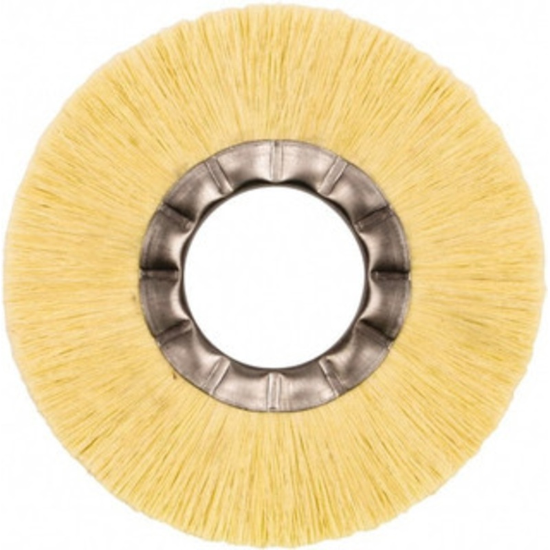 Weiler Abrasives 6 OD, 2 Arbor Hole, Natural Fiber Wheel Brush 5/8 Face Width, 1-1/2 Trim Length, 6,000 RPM 20180 – 75850073