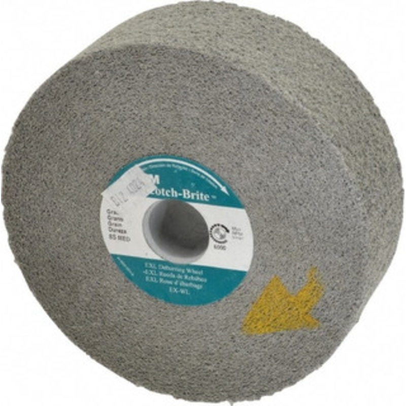 3M 6 Diam, 2 Face Width, 1 Center Hole, Medium Grade, Silicon Carbide Deburring Wheel Convolute, Hard Density 8 Grade, 6,000 RPM 7010329474 – 82412487