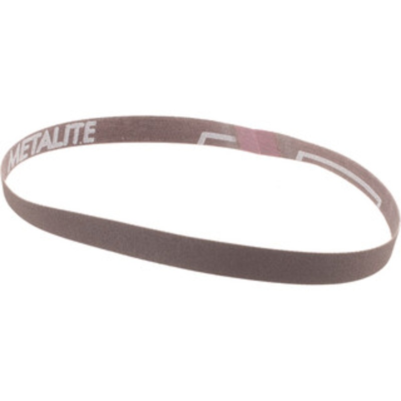 Norton 1/2 Wide x 18 OAL, 180 Grit, Aluminum Oxide Abrasive Belt Aluminum Oxide, Very Fine, Coated, Series R228 78072784468 – 82175886