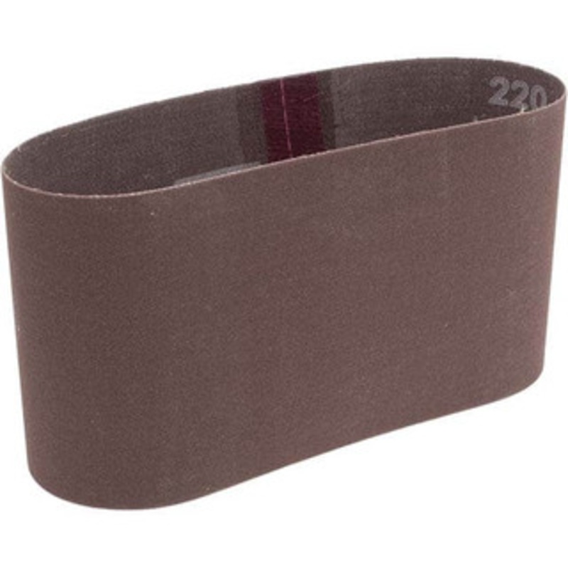Norton 3-1/2 Wide x 15-1/2 OAL, 220 Grit, Aluminum Oxide Abrasive Belt Aluminum Oxide, Very Fine, Coated, Series R228 78072767094 – 82114729