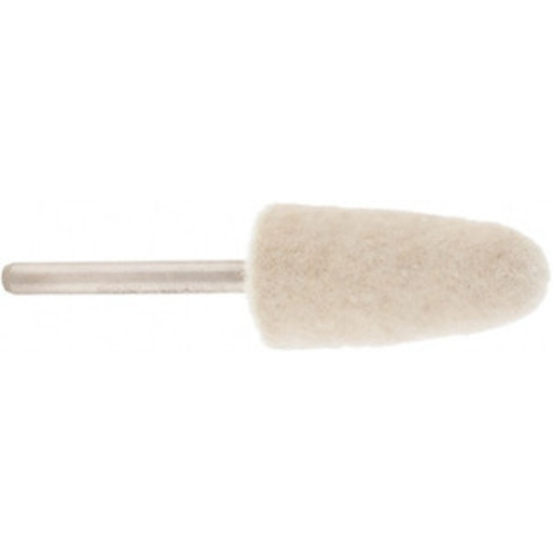 Value Collection 1/2 Diam 1/8 Shank Diam Medium Density Conical Shaped Mounted Bob 1 Head Length, 2 Shank Length, Wool Felt 516144 – 91068510
