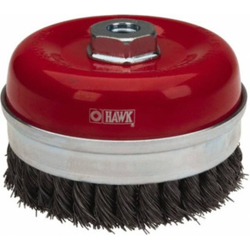 Value Collection 5 Diam 5/8-11 Threaded Arbor Steel Fill Cup Brush Knotted Wire, 0.02 Wire Diam, 6,500 Max RPM S04185914 – 04185914