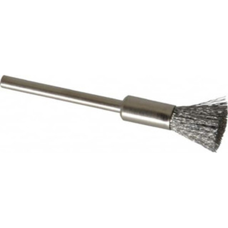 Weiler Abrasives 1/4 Diam Steel Crimped End Brush 7/16 Trim Length, 1/8 Shank Diam, 37,000 Max RPM 98443 – 75852384
