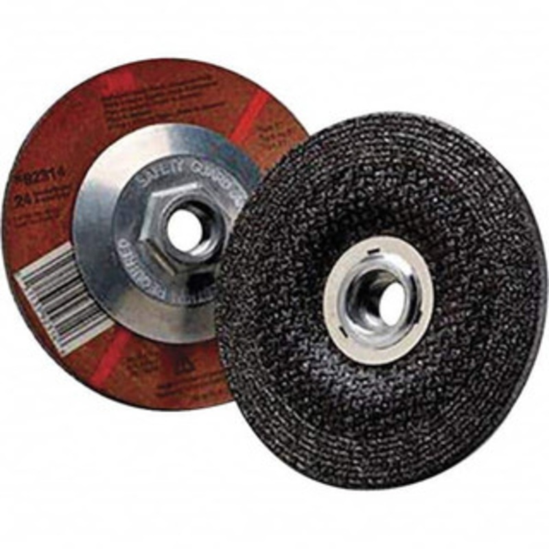 3M 24 Grit, 4-1/2 Wheel Diam, 1/4 Wheel Thickness, Type 27 Depressed Center Wheel Aluminum Oxide, 13,300 Max RPM, Compatible with Angle Grinder 7010359908 – 43349588