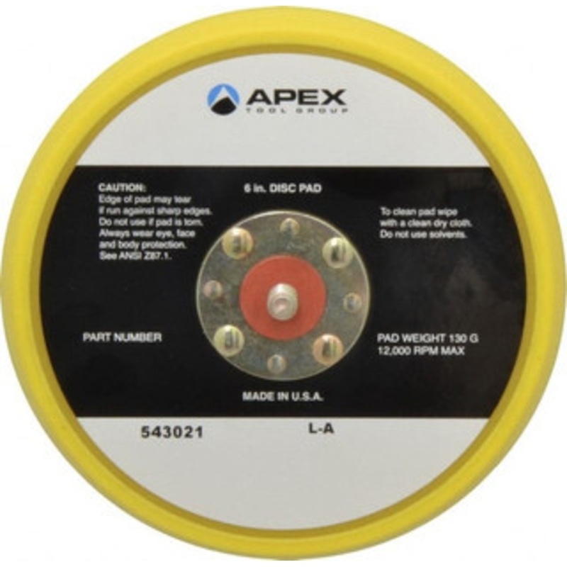 Cleco 6 Diam Adhesive/PSA Disc Backing Pad Hard Density, 13,000 RPM 543021 – 71823579
