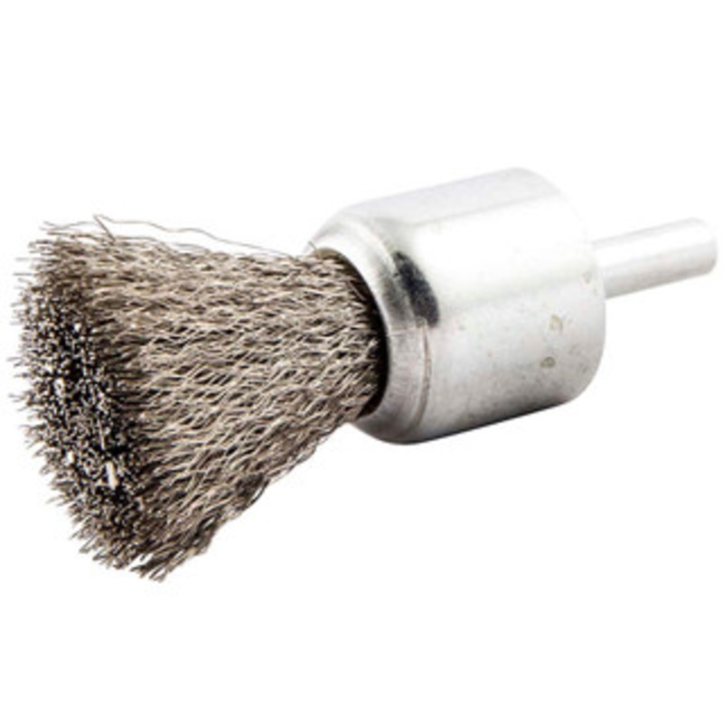 Norton 1 Diam Stainless Steel Crimped End Brush 1 Trim Length, 1/4 Shank Diam, 22,000 RPM 66252838838 – 29993151