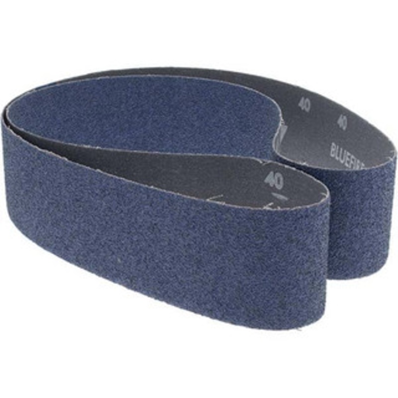 Norton 2-1/2 Wide x 60 OAL, 40 Grit, Zirconia Alumina Abrasive Belt Zirconia Alumina, Coarse, Coated, Y Weighted Cloth Backing, Dry, Series R821 78072727234 – 06398754