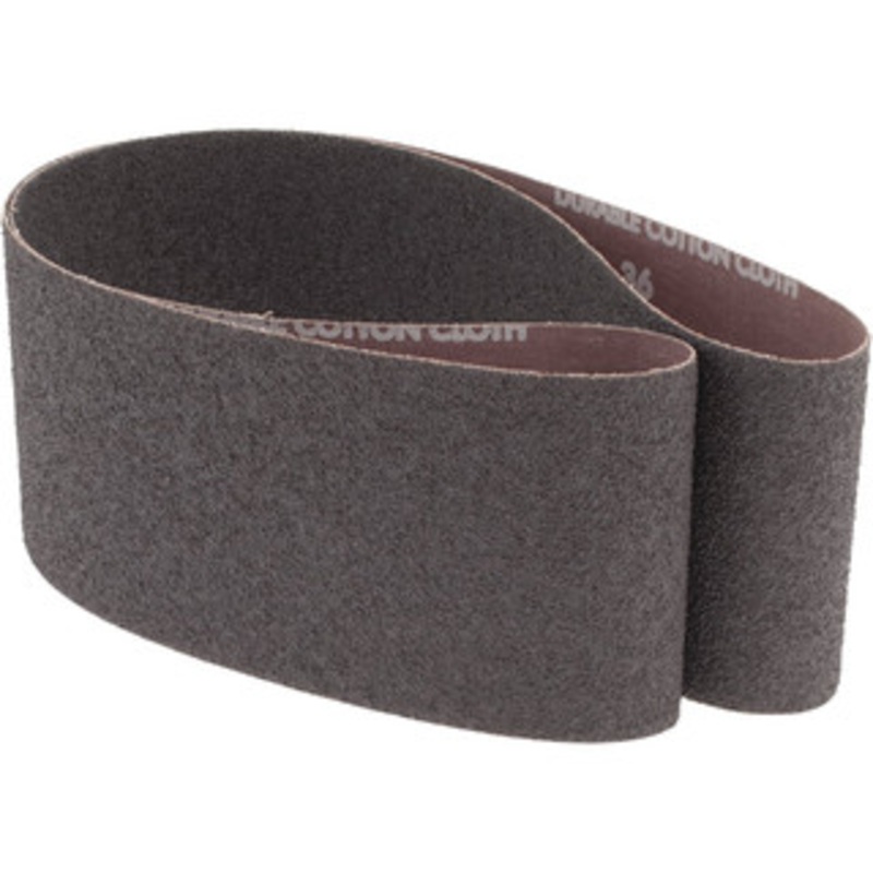 Norton 4 Wide x 48 OAL, 36 Grit, Aluminum Oxide Abrasive Belt Aluminum Oxide, Very Coarse, Coated, Series R228 78072761978 – 82110982
