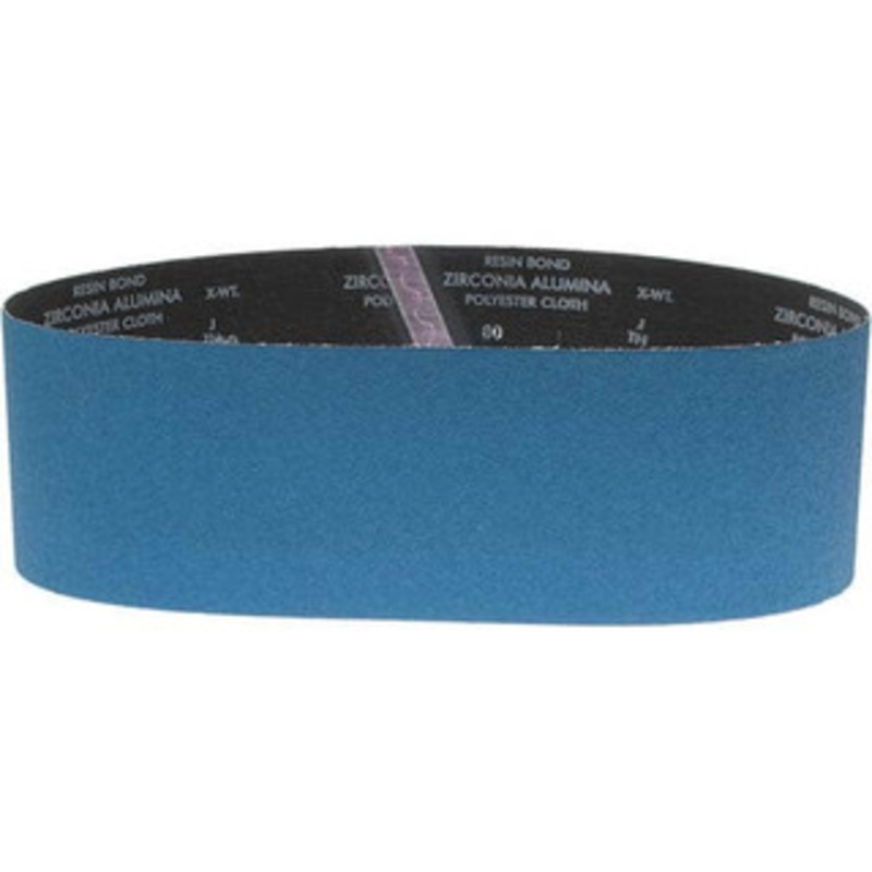 Norton 6 Wide x 48 OAL, 80 Grit, Zirconia Alumina Abrasive Belt Zirconia Alumina, Medium, Coated, X Weighted Cloth Backing, Series R823 78072728935 – 00466847