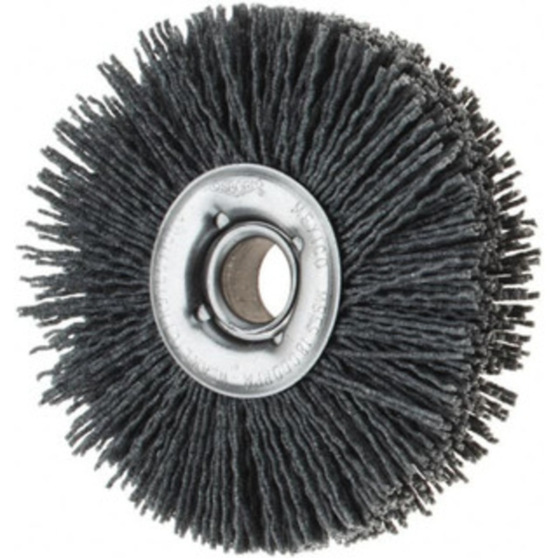 Osborn 4 OD, 5/8 Arbor Hole, Nylon Wheel Brush 7/8 Face Width, 1-1/8 Trim Length, 18,000 RPM 0002224400 – 53492500