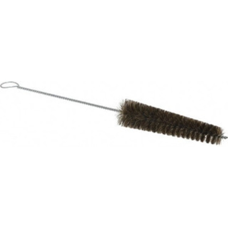 PRO-SOURCE 5 Long x 1-1/4 Diam Horsehair Bristle Brush Single Spiral, 12 OAL, 0.008 Filament Diam, 0.142 Shank Diam 06705 – 03717261