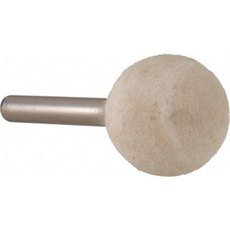 Value Collection 1 Diam 1/4 Shank Diam Rock Hard Density Ball Shaped Mounted Bob 1 Head Length, 2 Shank Length, Wool Felt 516179 – 91067967