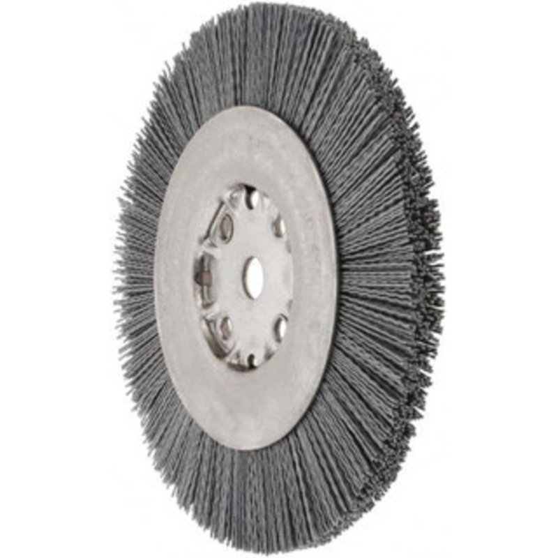 Weiler Abrasives 8 OD, 5/8 Arbor Hole, Crimped Nylon Wheel Brush 7/8 Face Width, 1-1/2 Trim Length, 0.035 Filament Diam, 4,500 RPM 20394 – 47029012