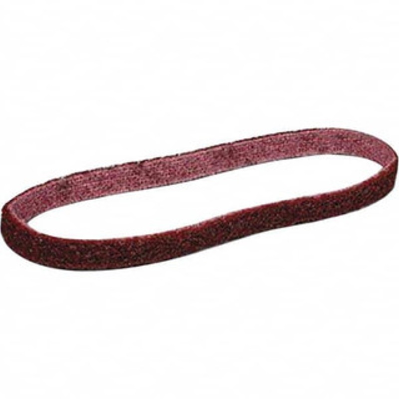 3M 1/4 Wide x 18 OAL, Aluminum Oxide Abrasive Belt Aluminum Oxide, Medium, Nonwoven, Series SC-BS 7000120687 – 73220311