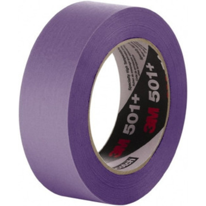 3M 24mm Wide x 55 m Purple Crepe Paper Masking Tape Rubber Adhesive, 33 Lb/In Tensile Strength, Series 501+ 7100086194 – 39154463