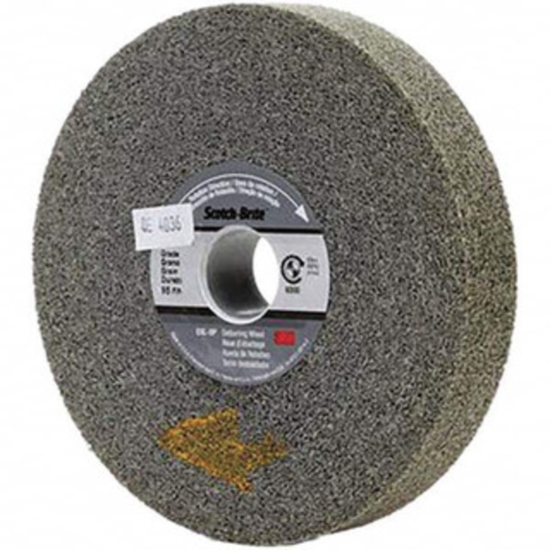 3M 6 Diam, 1 Face Width, 1 Center Hole, Fine Grade, Silicon Carbide Deburring Wheel Convolute, Extra Hard Density 9 Grade, 6,000 RPM 7000121100 – 74014192
