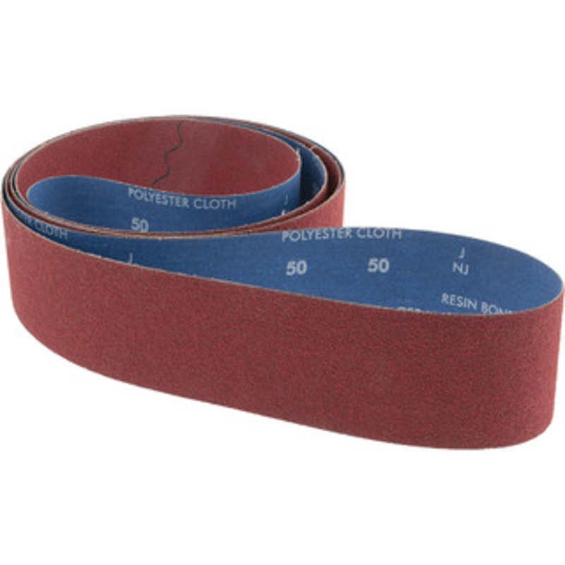 Norton 3 Wide x 132 OAL, 50 Grit, Ceramic Abrasive Belt Ceramic, Coarse, Coated, Y Weighted Cloth Backing, Series R981 78072703709 – 98291958