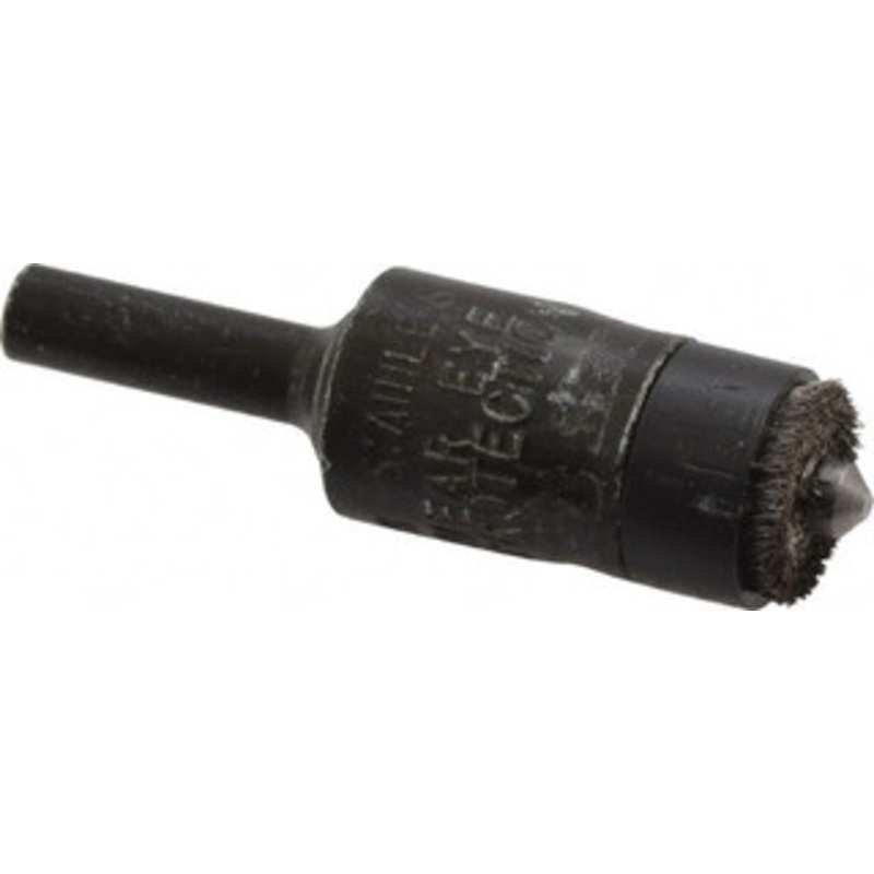 Osborn 1/2 Diam Stainless Steel End Brush with Pilot 3/8 Trim Length, 1/4 Shank Diam, 3/16 Pilot Diam, 25,000 Max RPM 0003075600 – 00126771