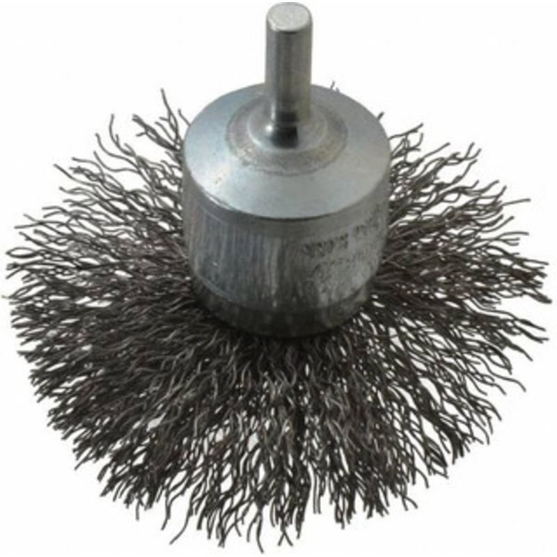 Osborn 3 Diam Steel Crimped End Brush 1/4 Shank Diam, 15,000 Max RPM 0003072900 – 00126482