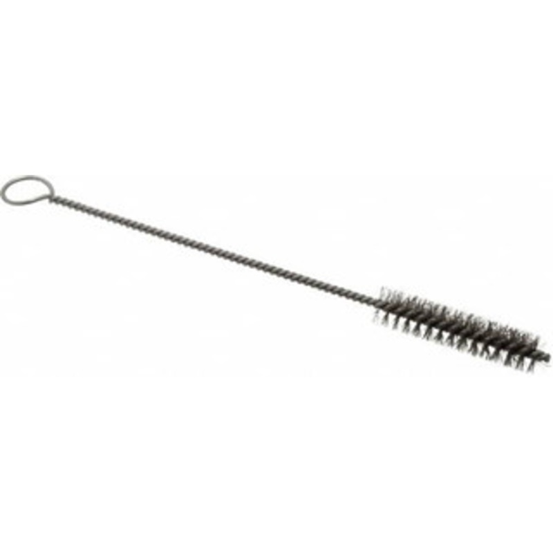 PRO-SOURCE 2-1/2 Long x 9/16 Diam Stainless Steel Twisted Wire Bristle Brush Single Spiral, 9 OAL, 0.008 Wire Diam, 0.142 Shank Diam 05078 – 03715901