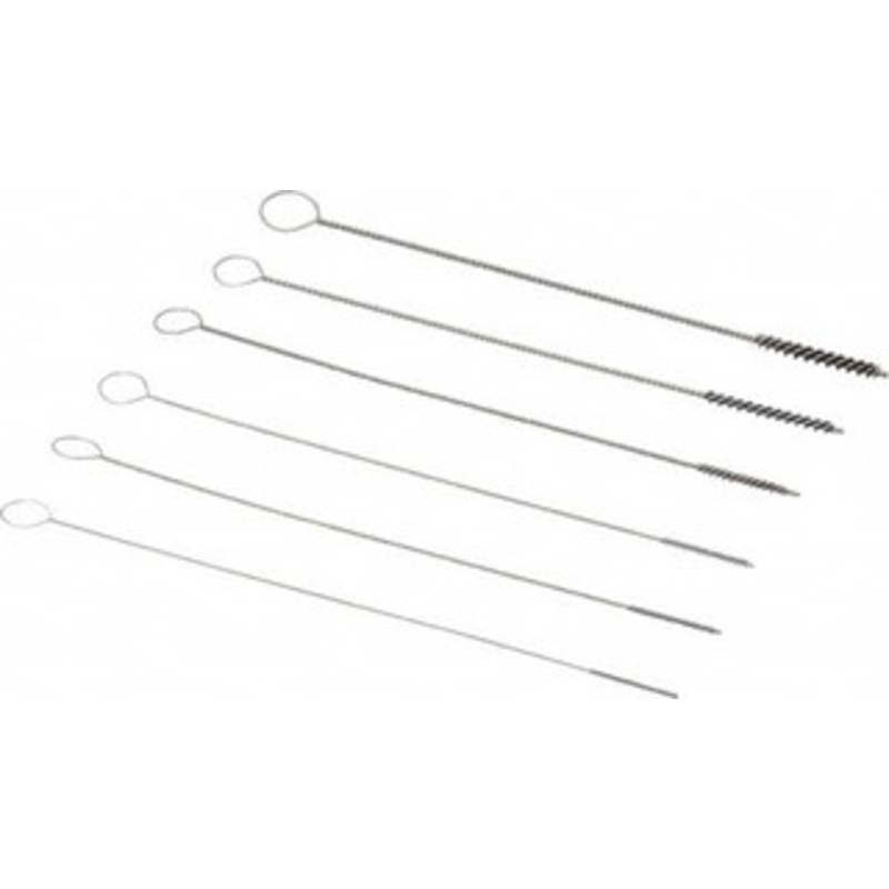 PRO-SOURCE 6 Piece Nylon Hand Tube Brush Set 1/2 to 3/4 Brush Length, 4 OAL, 0.022 Shank Diam 08030 – 03716867