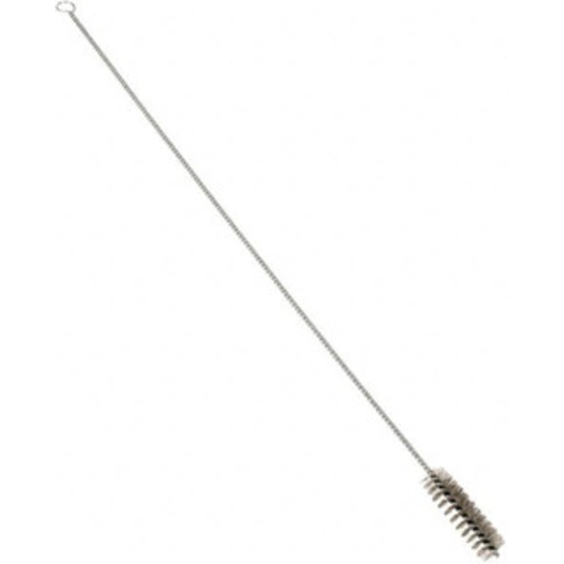 Schaefer Brush 3 Long x 7/8 Diam Stainless Steel Long Handle Wire Tube Brush Single Spiral, 27 OAL, 0.007 Wire Diam, 3/8 Shank Diam 14452 – 09395344