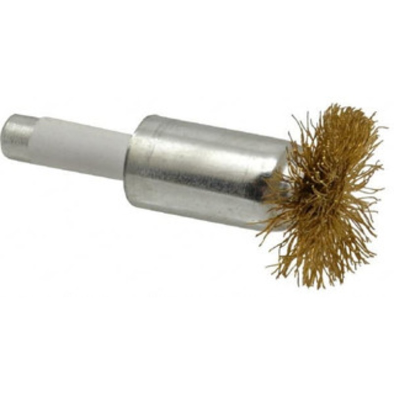 Value Collection 1 Diam Brass Flared End Brush 1/2 Trim Length, 1/4 Shank Diam, 15,000 Max RPM 0401206320-1 – 74038316