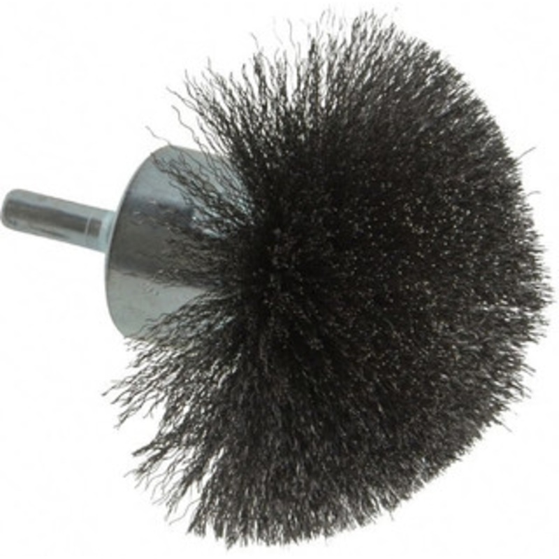 Weiler Abrasives 3 Diam Steel Flared Crimped End Brush 1/4 Shank Diam, 16,000 Max RPM 10150 – 75846550