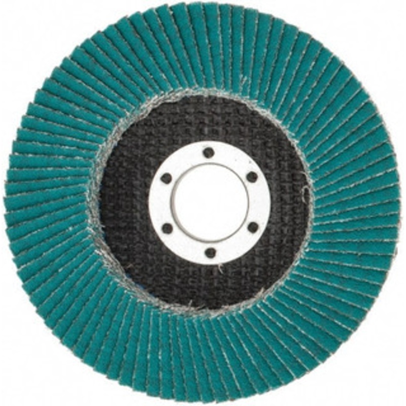 3M 4-1/2 80 Grit 7/8 Center Hole Type 27 Zirconia Alumina Flap Disc Medium Grade, Coated, Arbor Attachment, Cloth Backing, 13,300 RPM 7010308896 – 71369789