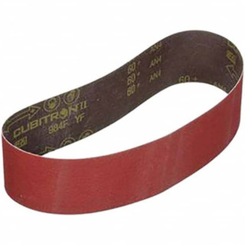 3M 8 Wide x 132 OAL, 36 Grit, Ceramic Abrasive Belt Ceramic, Very Coarse, Coated, YF Weighted Cloth Backing, Wet/Dry, Series 984F 7010300123 – 64407570