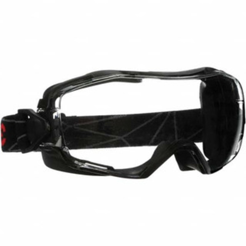 3M Size L Clear Polycarbonate Anti-Fog Safety Goggles Indirect Vent Black Frame, Over The Glass 7100191924 – 21046958
