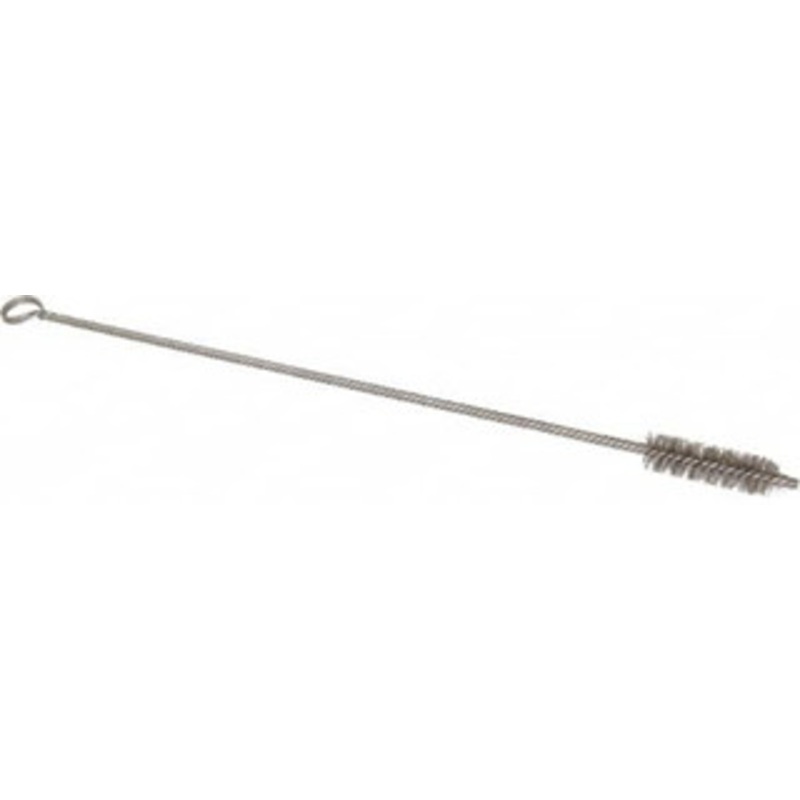Made in USA 2-1/2 Long x 3/4 Diam Stainless Steel Twisted Wire Bristle Brush Double Spiral, 18 OAL, 0.006 Wire Diam, 0.162 Shank Diam 09-421218 – 03716453