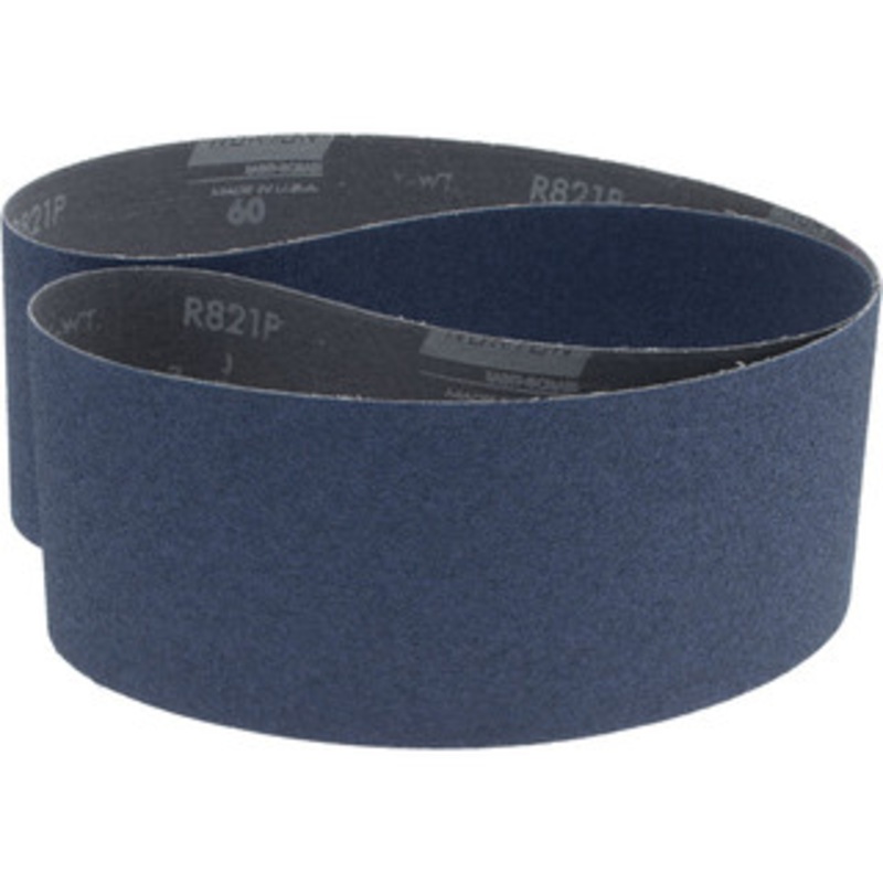 Norton 4 Wide x 54 OAL, 60 Grit, Zirconia Alumina Abrasive Belt Zirconia Alumina, Medium, Coated, Y Weighted Cloth Backing, Dry, Series R821 78072727518 – 85127066