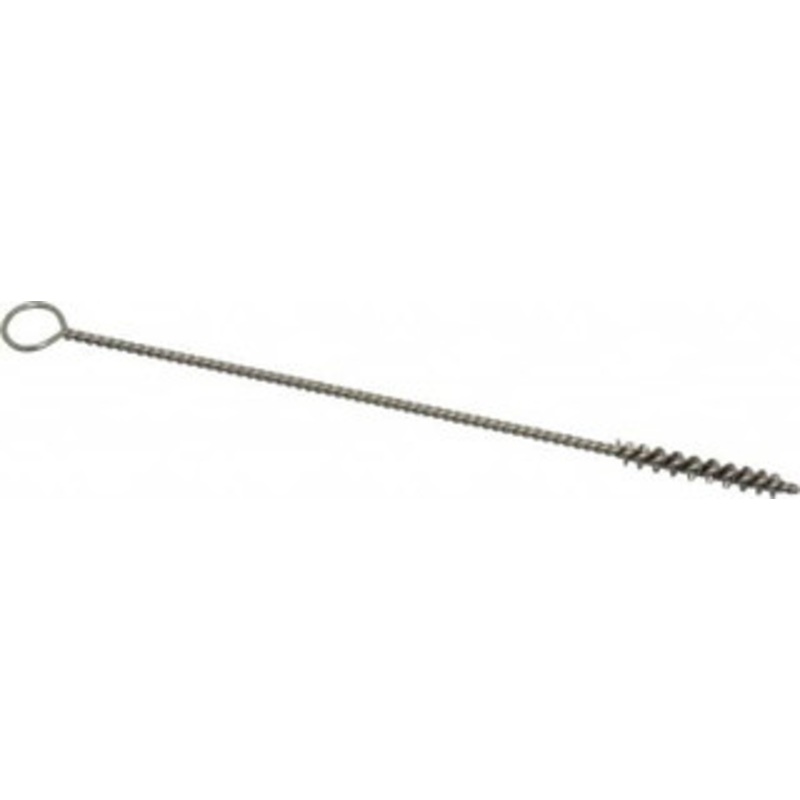 PRO-SOURCE 1 Long x 1/8 Diam Stainless Steel Twisted Wire Bristle Brush Single Spiral, 4 OAL, 0.003 Wire Diam, 0.062 Shank Diam 05157 – 03715786