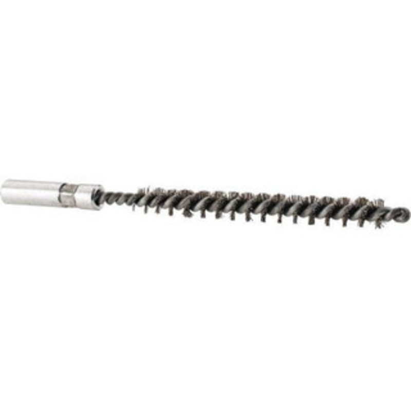 Value Collection 1/4 Diam Helical Stainless Steel Tube Brush 0.006 Filament Diam, 2-3/8 Brush Length, 4 OAL, 3/16-24 Female Shank 83100012 – 04662300