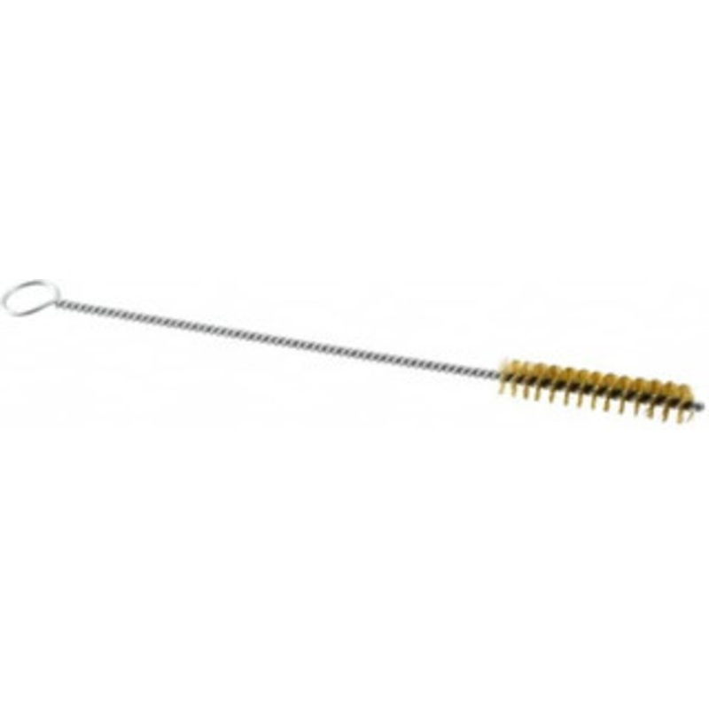 Weiler Abrasives 2 Long x 3/8 Diam Brass Hand Tube Brush Single Spiral, 8 OAL, 0.004 Wire Diam, 1/8 Shank Diam 21191 – 75851261