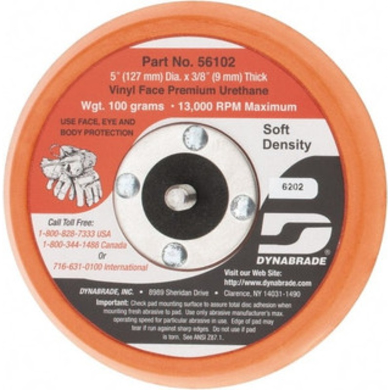 Dynabrade 5 Diam Adhesive/PSA Disc Backing Pad Soft Density, 13,000 RPM 56102 – 03765625