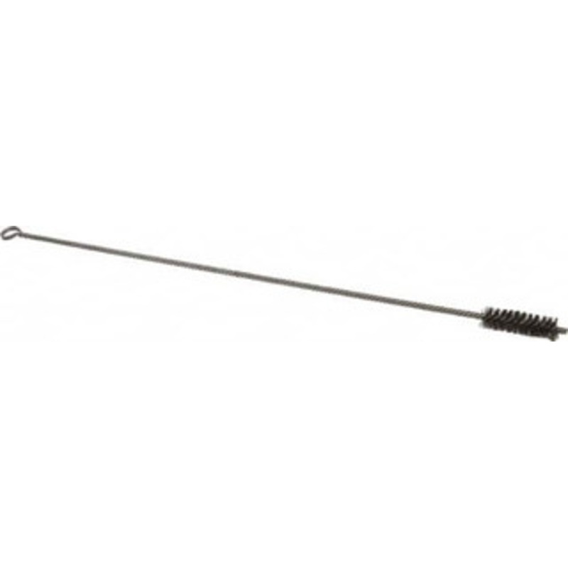 Made in USA 2 Long x 5/8 Diam Stainless Steel Twisted Wire Bristle Brush Double Spiral, 18 OAL, 0.005 Wire Diam, 0.142 Shank Diam 09-421018 – 03716438